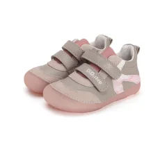 Detské dievčenské kožené topánky Barefoot D.D.step Grey S063-41948B