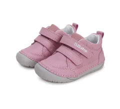 Detské dievčenské členkové kožené topánky Barefoot D.D.step pink S070-41351B