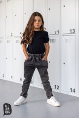 Nohavice rifľové pre dievča čierne All for Kids