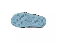 Detské kožené poltopánky barefoot D.D.step Royal Blue H063-897+