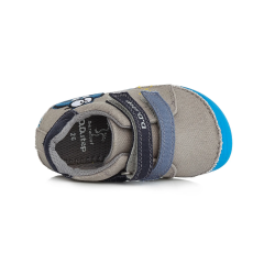 Detské chlapčenské plátené topánky Barefoot D.D.Step Grey C063-313A+
