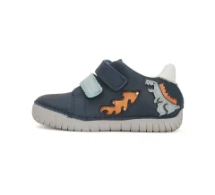 Detské chlapčenské kožené topánky D.D.step blikajúce bermuda blue LED S050-41140A