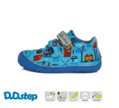 Detské chlapčenské plátené topánky Barefoot D.D.Step Sky Blue C073-180