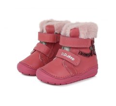 Detské dievčenské zimné topánky D.D.step red W071-374