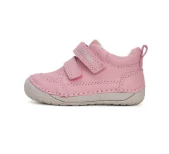 Detské dievčenské členkové kožené topánky Barefoot D.D.step pink S070-41351B