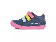Detské dievčenské plátené topánky D.D.Step royal blue C078-311A