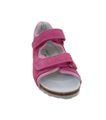 Protetika detské kožené sandálky sýto ružové ORS T115B