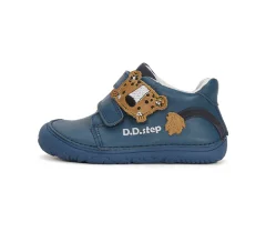 Detské chlapčenské kožené topánky Barefoot D.D.step bermuda blue S073-41369