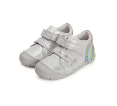 Detské dievčenské kožené topánky D.D.step Silver S082-41652