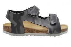 Protetika detské kožené sandálky šedý maskáč 31 ORS T901