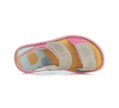 Detské kožené sandálky barefoot D.D.step Daisy Pink G076-356B