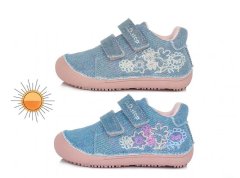 Detské dievčenské plátené topánky Barefoot D.D.Step Sky Blue C063-318