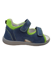 Protetika detské kožené sandálky modro-zelené ORS T115A