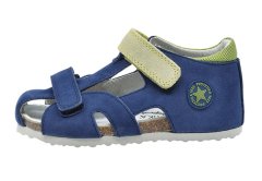 Protetika detské kožené sandálky modro-zelené ORS T116B