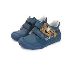 Detské chlapčenské kožené topánky Barefoot D.D.step bermuda blue S073-41369